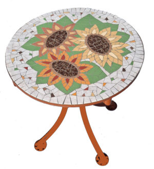 Mozaïek Tafel Zonnebloemen
